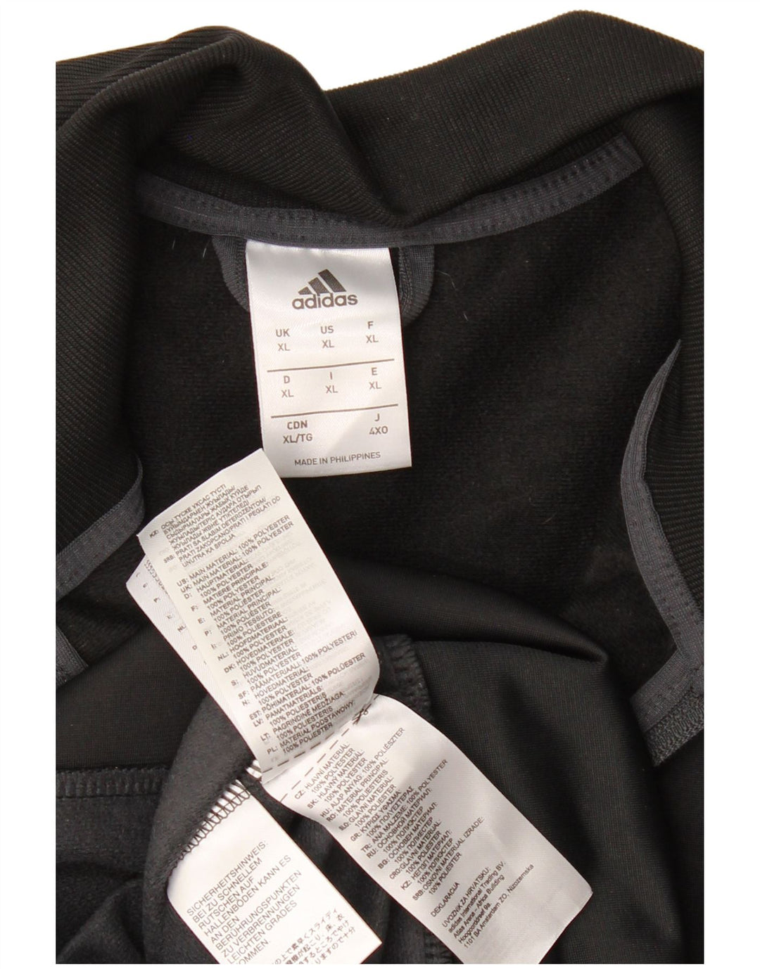 Adidas Mens Tracksuit Top Jacket XL Grey Colourblock Polyester