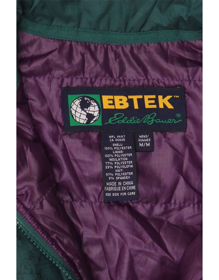 Eddie Bauer Mens Pullover Loose Fit Padded Jacket UK 38 Medium Green