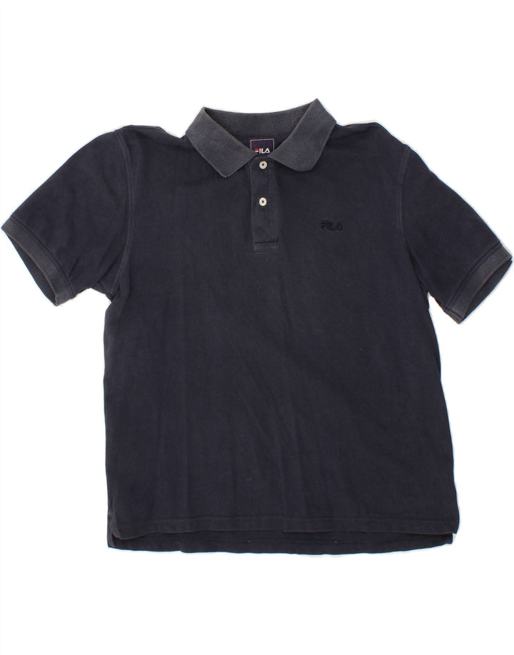FILA Mens Polo Shirt IT 50 Medium Navy Blue Cotton Vintage Fila and Second-Hand Fila from Messina Hembry 