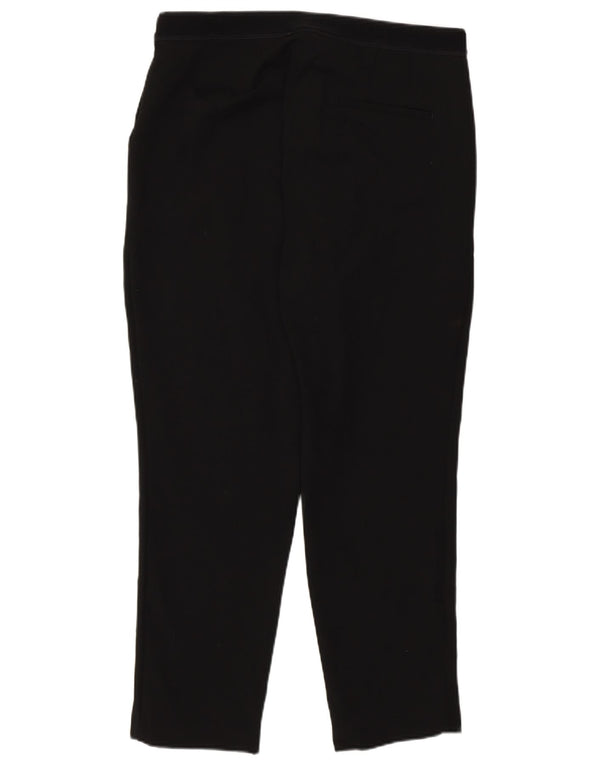 Marks & Spencer Womens Slim Cropped Trousers UK 16 Large W32 L25 Black