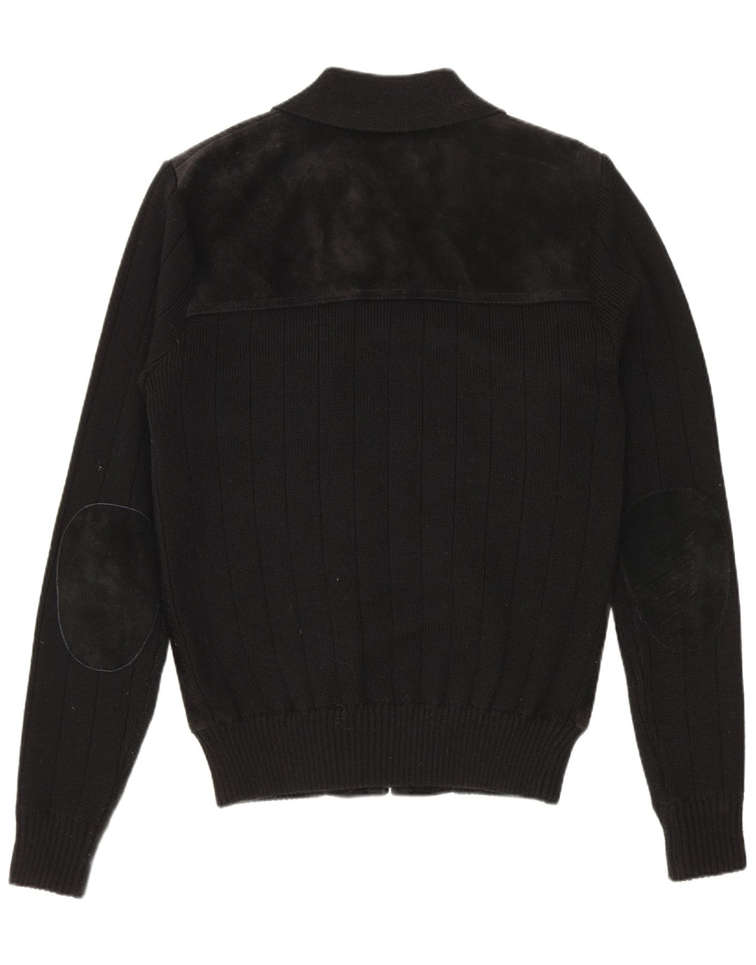 VINTAGE Mens Suede Bomber Jacket EU 50 Large Black Leather