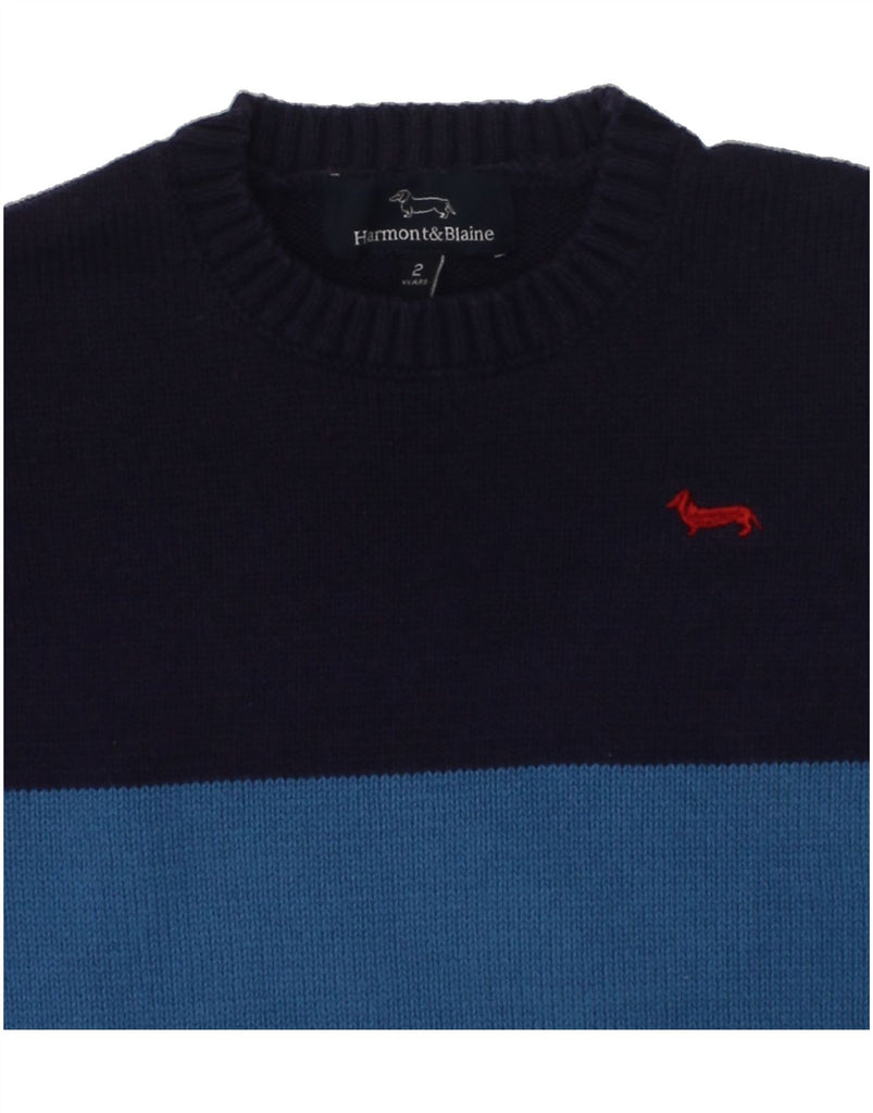 HARMONT & BLAINE Baby Boys Crew Neck Jumper Sweater 18-24 Months Blue | Vintage Harmont & Blaine | Thrift | Second-Hand Harmont & Blaine | Used Clothing | Messina Hembry 