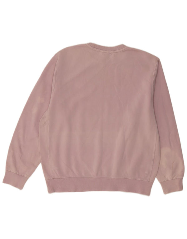 NIKE Womens Oversized Sweatshirt Jumper UK 14 Medium Purple Cotton