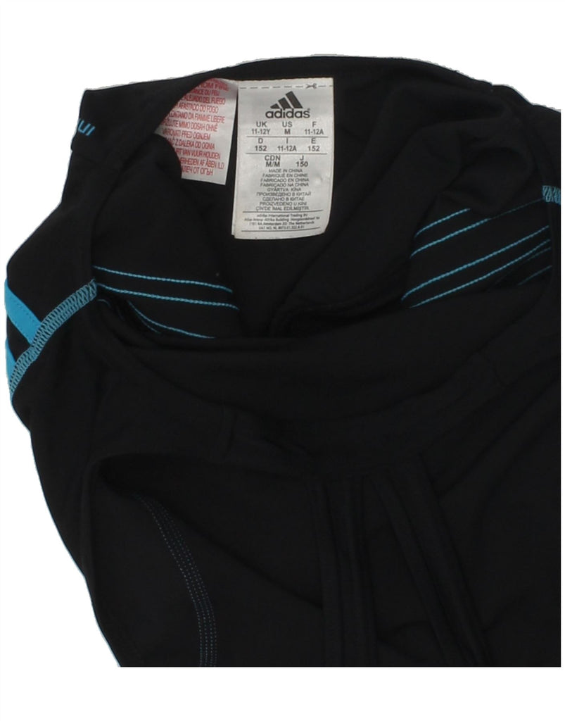 ADIDAS Girls Swimwear 11-12 Years Black Polyamide | Vintage Adidas | Thrift | Second-Hand Adidas | Used Clothing | Messina Hembry 