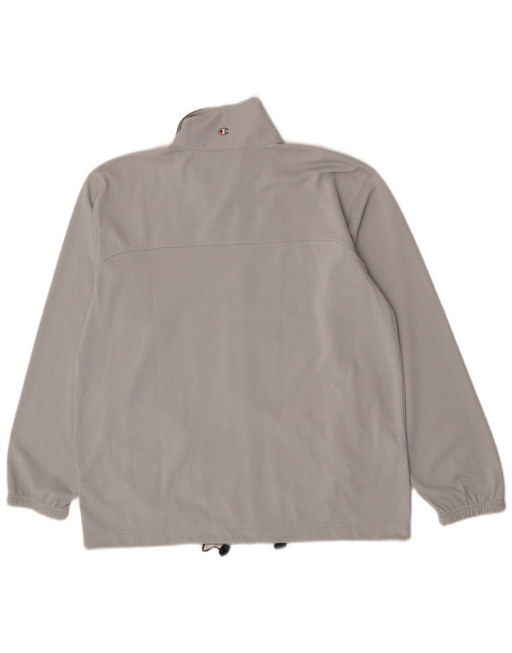Champion Mens Tracksuit Top Jacket Large Grey Polyester