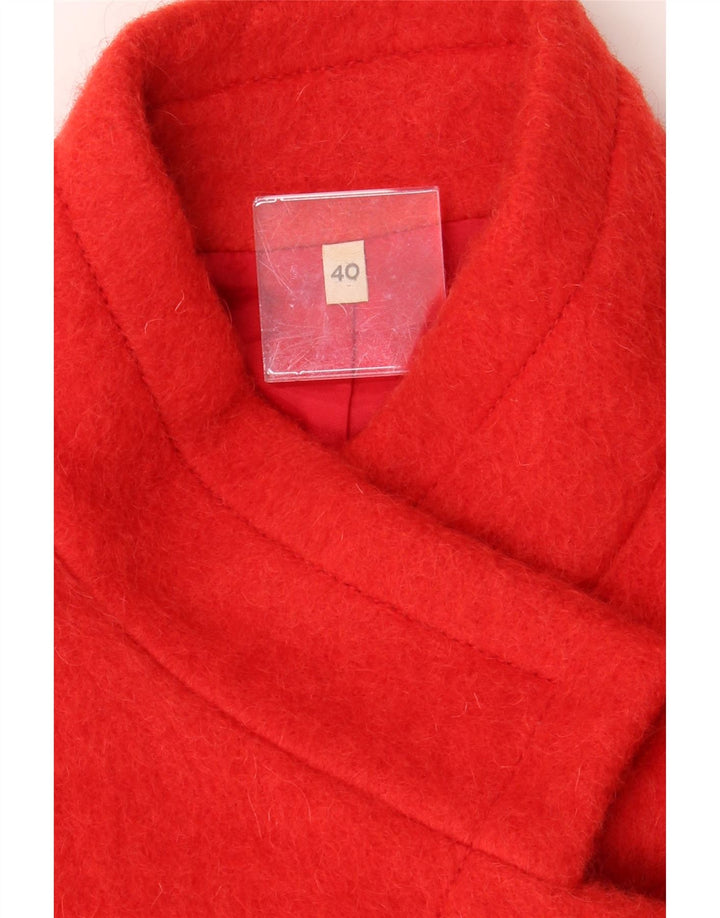 VINTAGE Womens Loose Fit Overcoat EU 40 Medium Red Vintage Vintage and Second-Hand Vintage from Messina Hembry 