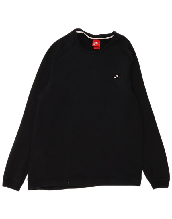 Nike Mens Sweatshirt Jumper Medium Black Cotton