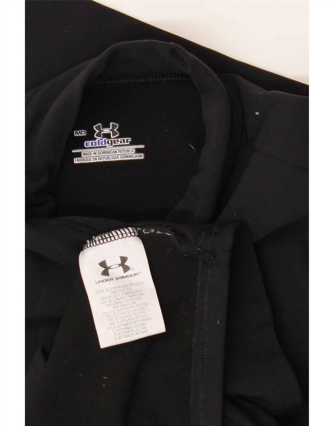 Under Armour Womens Cold Gear Top Long Sleeve UK 12 Medium Black Nylon
