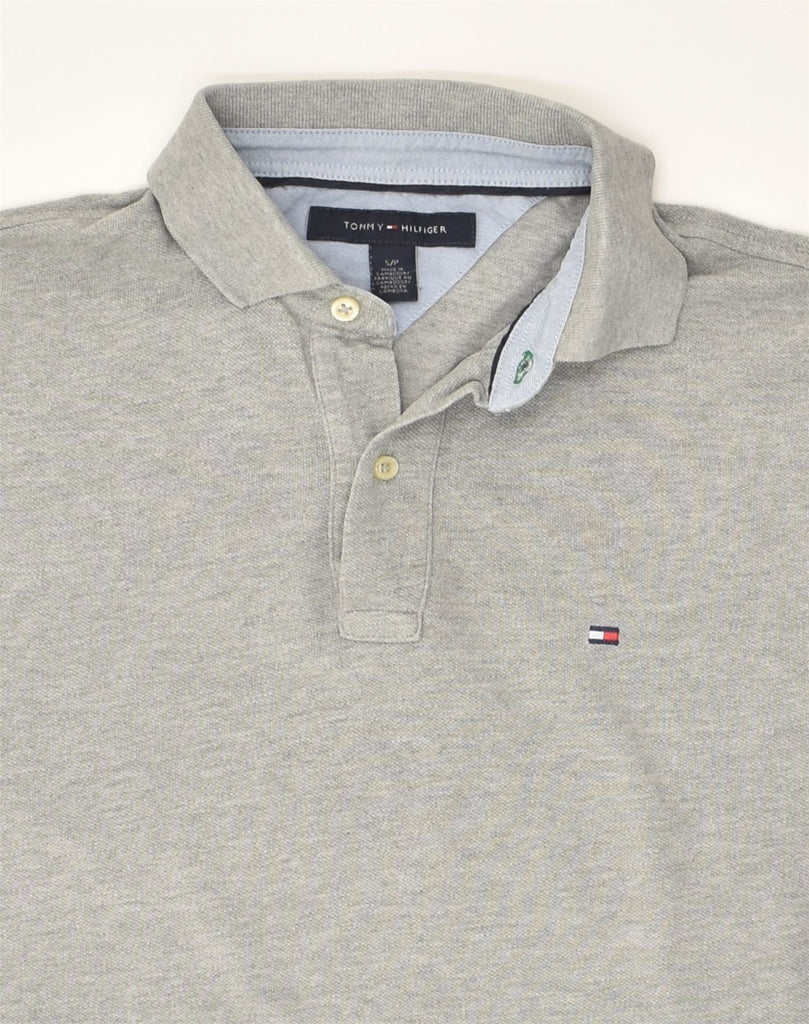 TOMMY HILFIGER Mens Polo Shirt Small Grey Cotton | Vintage Tommy Hilfiger | Thrift | Second-Hand Tommy Hilfiger | Used Clothing | Messina Hembry 