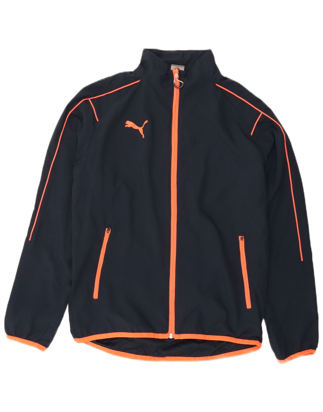 PUMA Mens Tracksuit Top Jacket Small Navy Blue Polyester