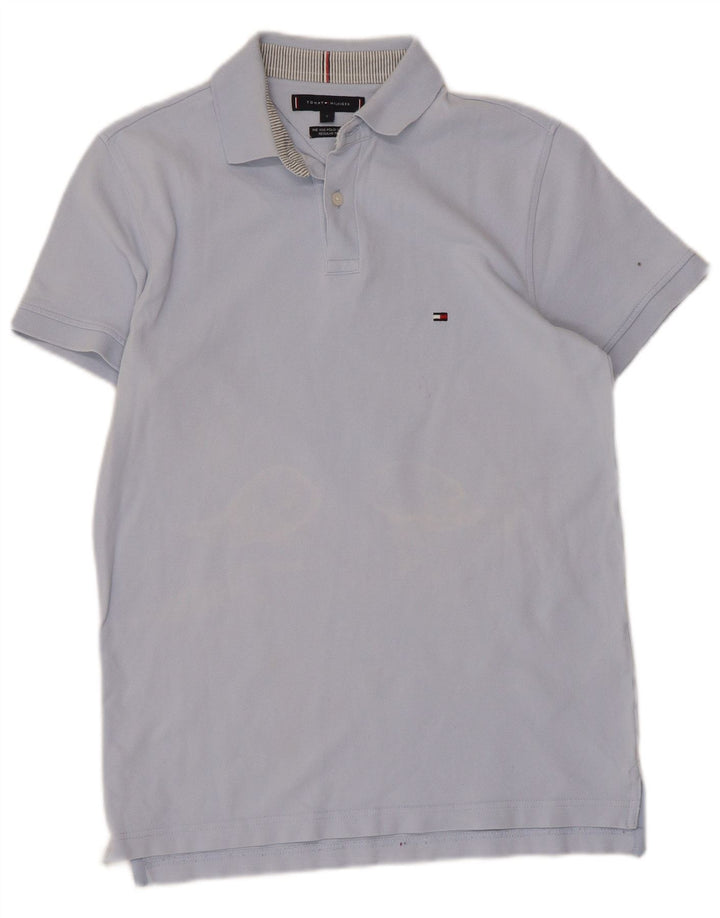 TOMMY HILFIGER Mens Regular Fit Polo Shirt Small Blue Cotton