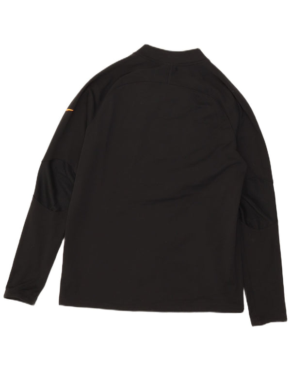 Nike Mens Therma-Fit Zip Neck Sweatshirt Jumper Large Black Colourblock