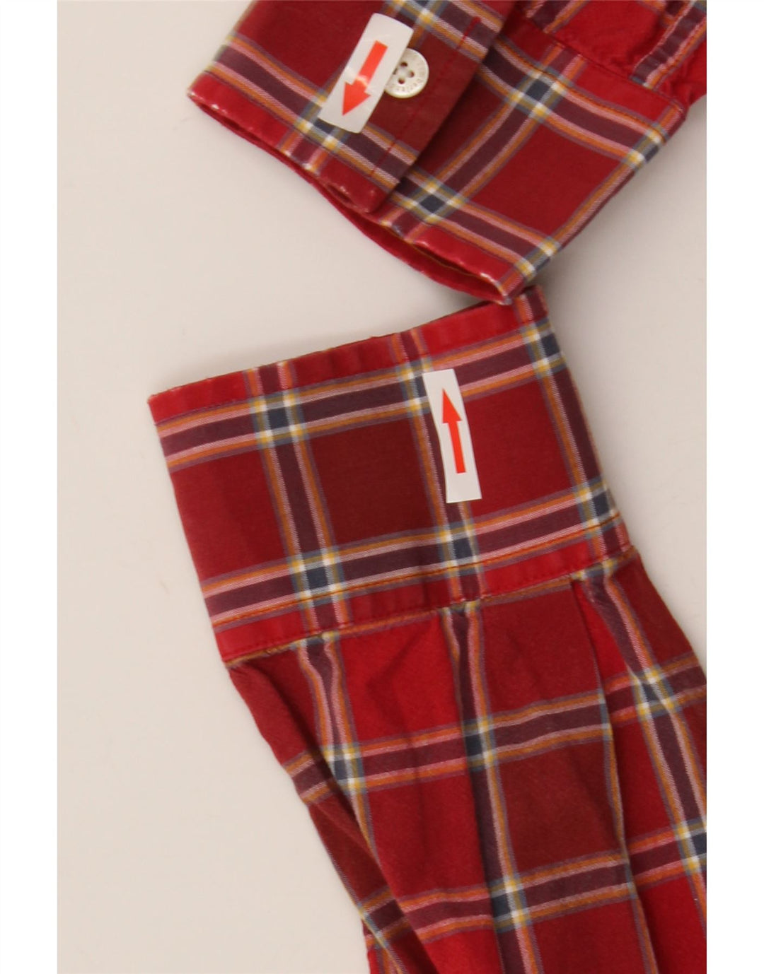 Timberland Mens Shirt Large Red Check Cotton