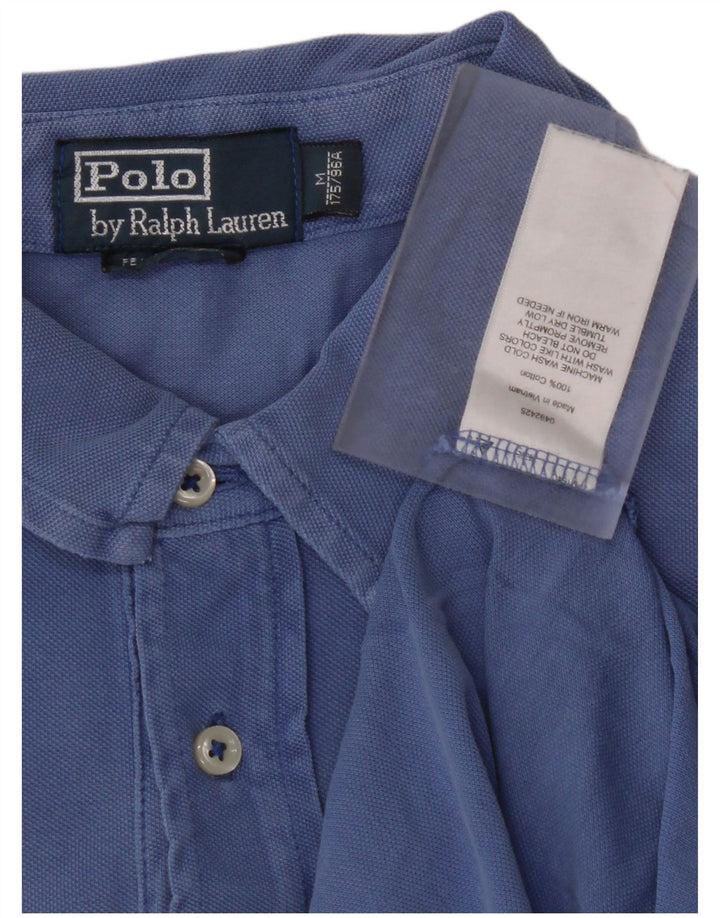 POLO RALPH LAUREN Mens Polo Shirt Medium Blue Cotton