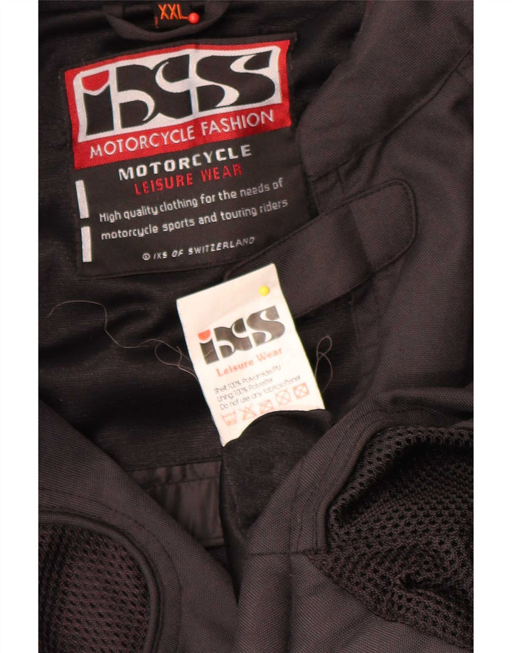 IXS Mens Motorcycle Racer Jacket UK 44 2XL Black Colourblock Polyamide