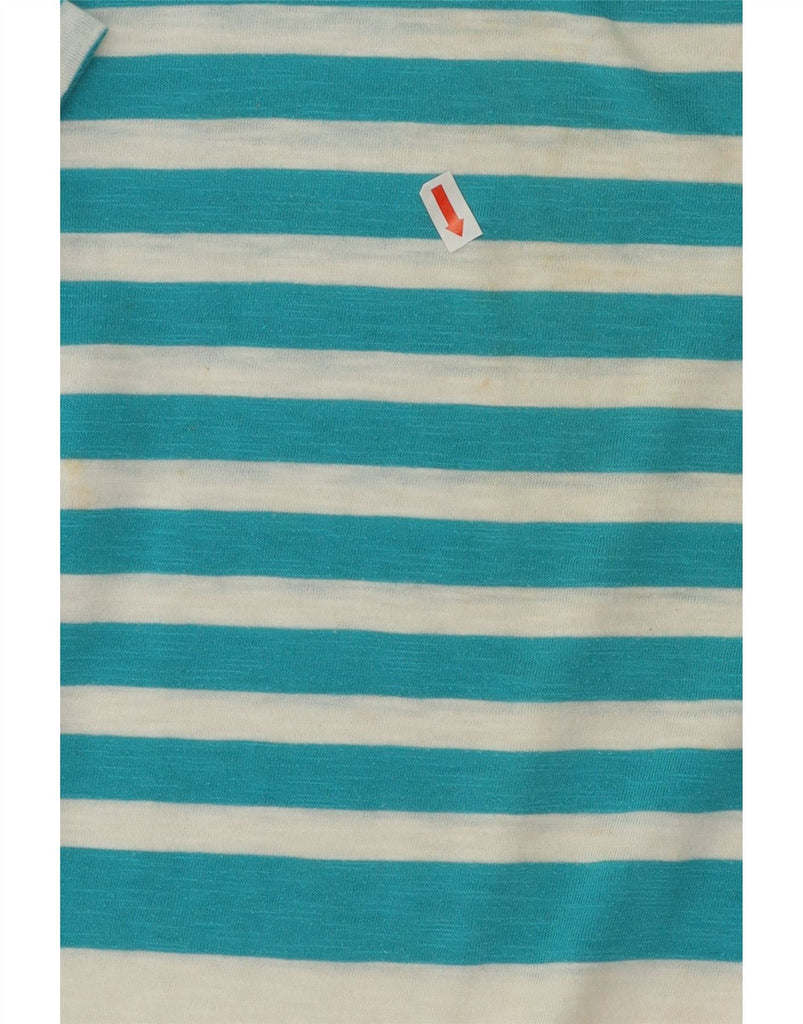 QUIKSILVER Boys T-Shirt Top 13-14 Years Medium Blue Striped Cotton Vintage Quiksilver and Second-Hand Quiksilver from Messina Hembry 