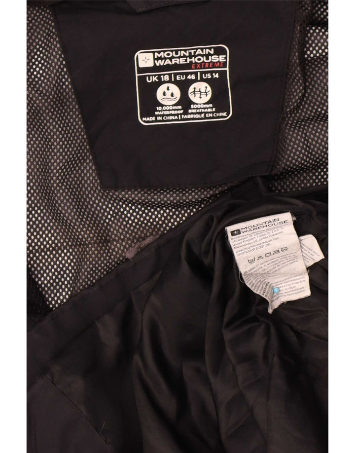 Mountain Warehouse Womens Hooded Oversized Rain Jacket UK 18 XL Black