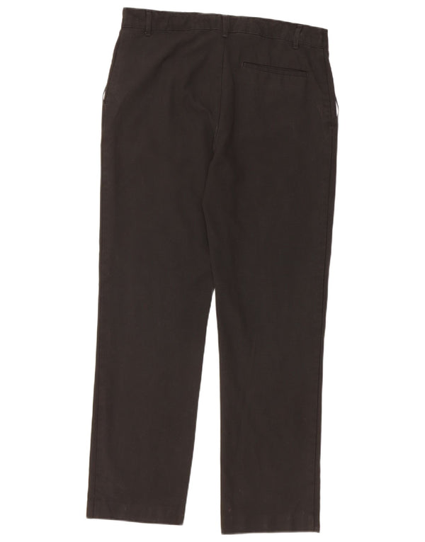 Marks & Spencer Boys Straight Chino Trousers 15-16 Years W32 L28 Black