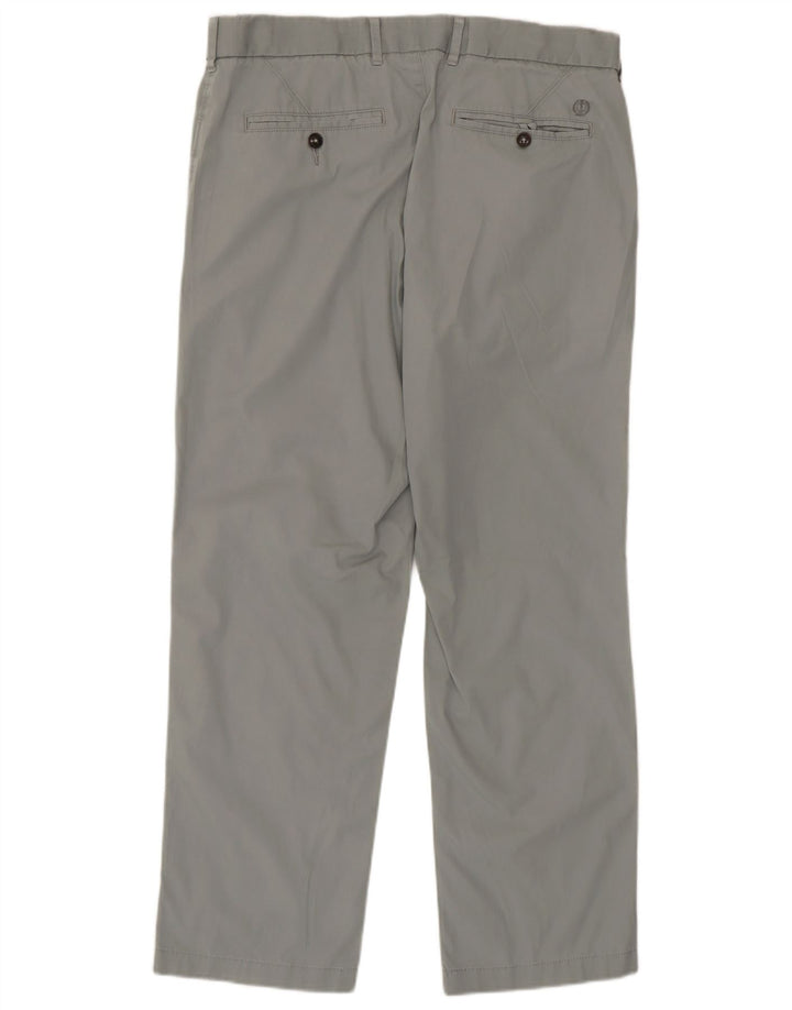 Marks & Spencer Mens Regular Chino Trousers W34 L29 Grey Cotton