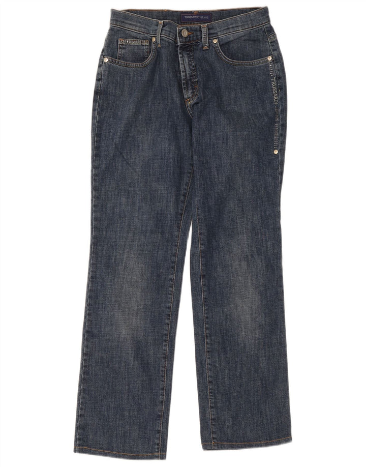 Trussardi Womens Straight Jeans W27 L27 Blue Cotton