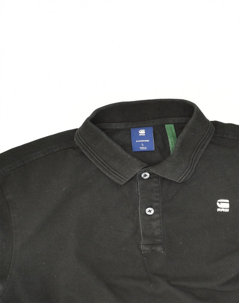 G-STAR Mens Polo Shirt Large Black Cotton | Vintage G-Star | Thrift | Second-Hand G-Star | Used Clothing | Messina Hembry 