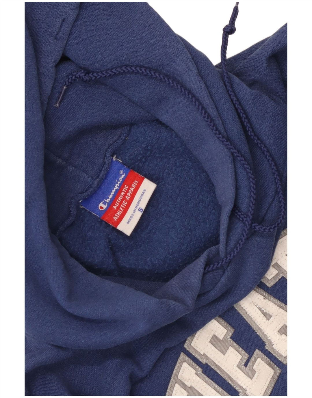 Champion Mens Wheaton Graphic Hoodie Jumper Small Blue