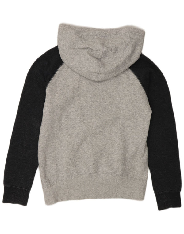 Hurley Womens Graphic Hoodie Jumper UK 10 Small Grey Colourblock Cotton