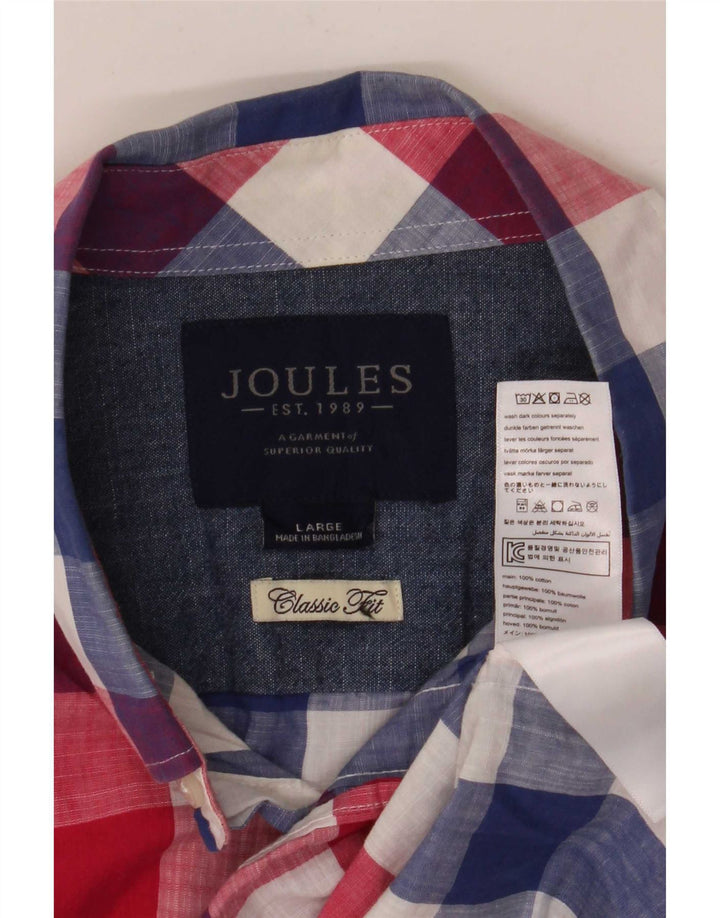 Joules Mens Short Sleeve Classic Fit Shirt Large Multicoloured Gingham