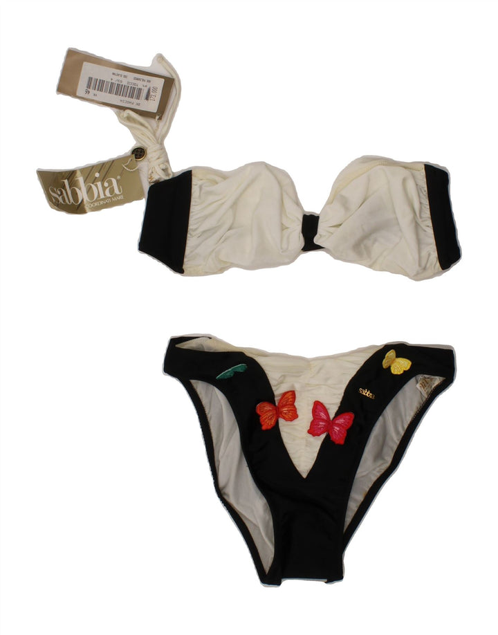 SABBIA Womens Swimwear IT 44 Medium White Colourblock Polyamide Beach Vintage Sabbia and Second-Hand Sabbia from Messina Hembry 
