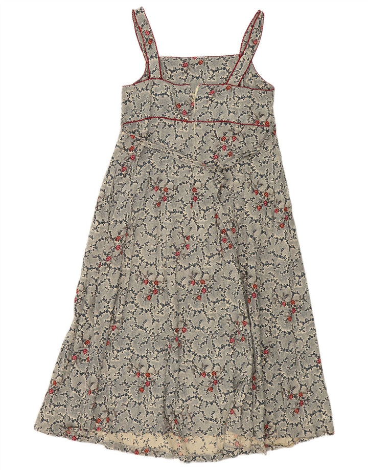 Selene Womens Sundress US 8 Medium Blue Floral