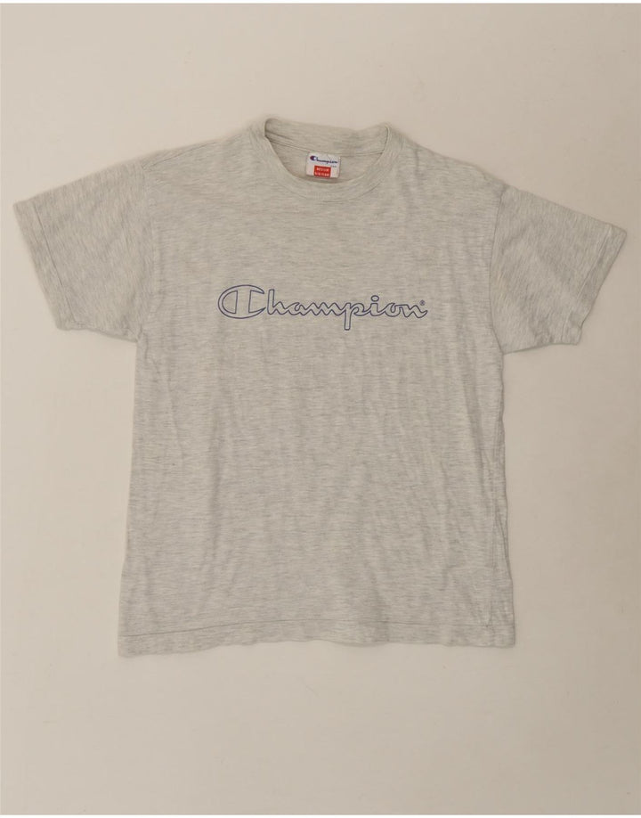 CHAMPION Girls Graphic T-Shirt Top 9-10 Years Medium Grey Vintage Champion and Second-Hand Champion from Messina Hembry 