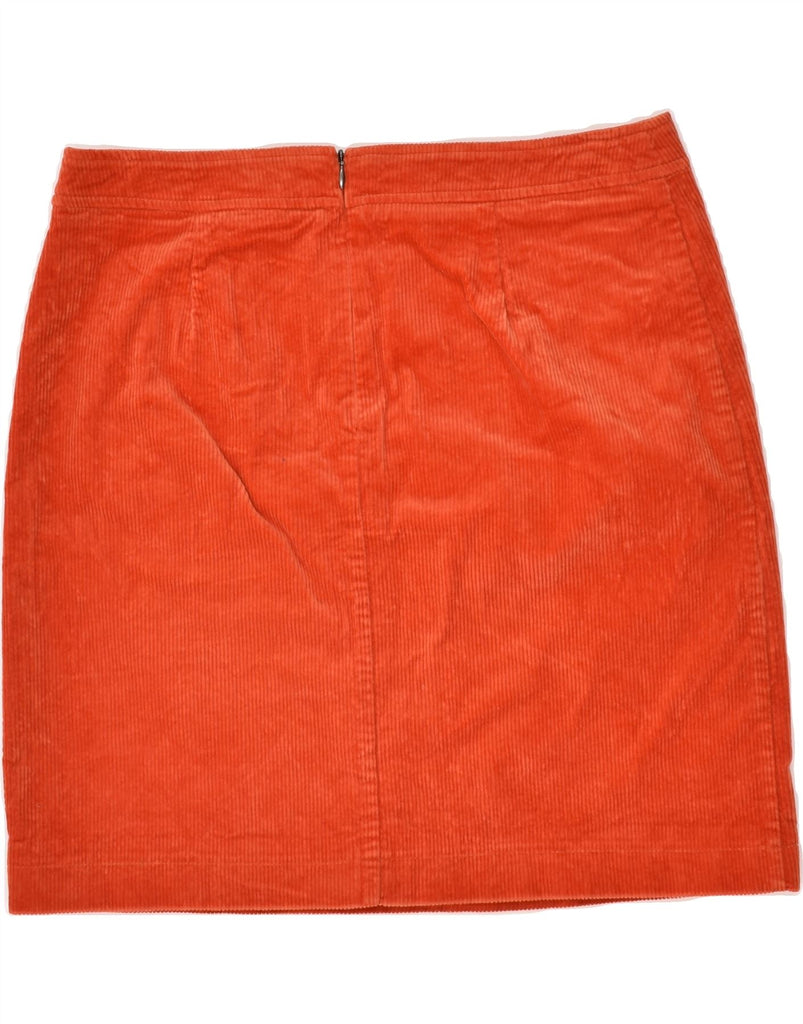 WHITE STUFF Womens Corduroy Skirt UK 12 Medium W32  Orange Cotton | Vintage White Stuff | Thrift | Second-Hand White Stuff | Used Clothing | Messina Hembry 