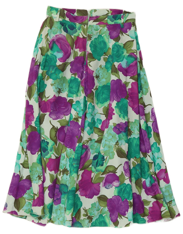 Vintage Womens Flared Skirt W26 Small  Multicoloured Floral