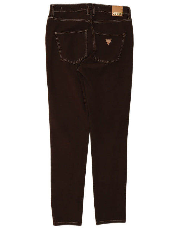 Guess Womens High Waist Skinny Jeans W30 L29 Brown Cotton