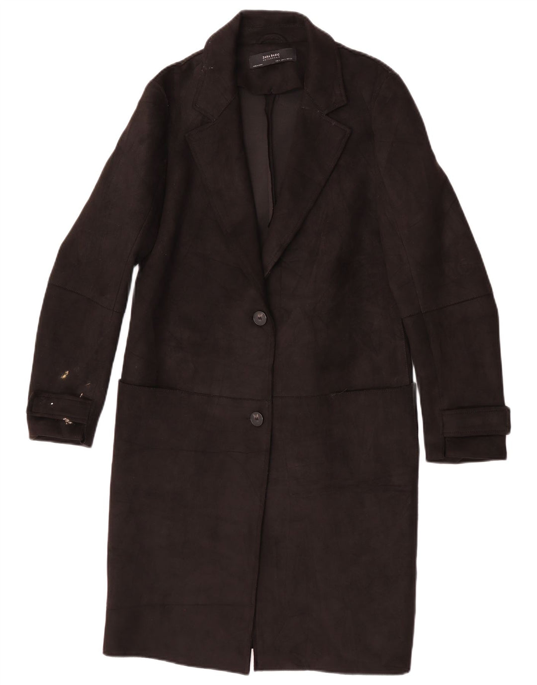 Zara Womens Overcoat UK 10 Small Black