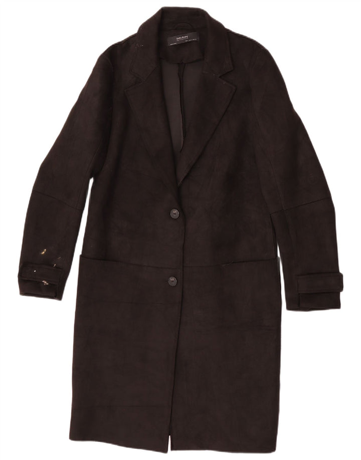 Zara Womens Overcoat UK 10 Small Black