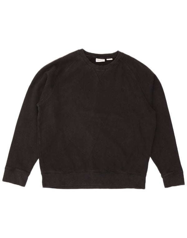 Timberland Mens Sweatshirt Jumper Large Black Cotton