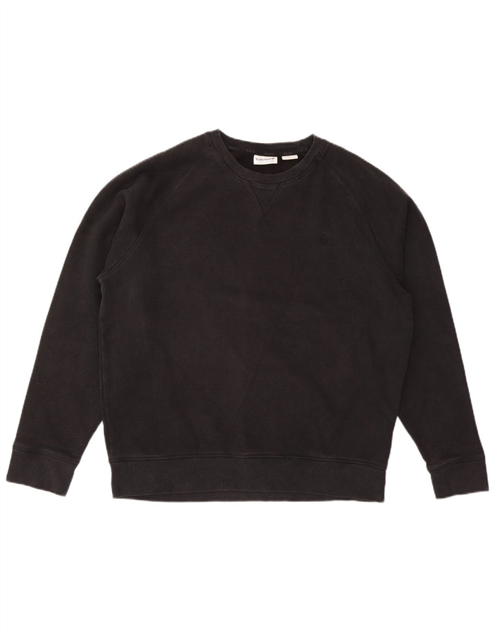 Timberland Mens Sweatshirt Jumper Large Black Cotton