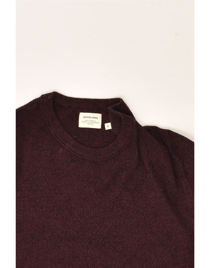 JACK & JONES Mens Crew Neck Jumper Sweater Medium Burgundy Cotton | Vintage Jack & Jones | Thrift | Second-Hand Jack & Jones | Used Clothing | Messina Hembry 