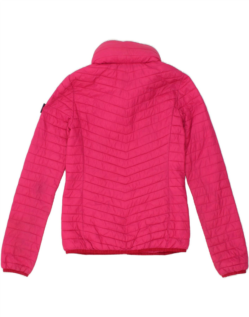 SUPERDRY Womens Hooded Padded Jacket UK 10 Small Pink Polyester | Vintage Superdry | Thrift | Second-Hand Superdry | Used Clothing | Messina Hembry 