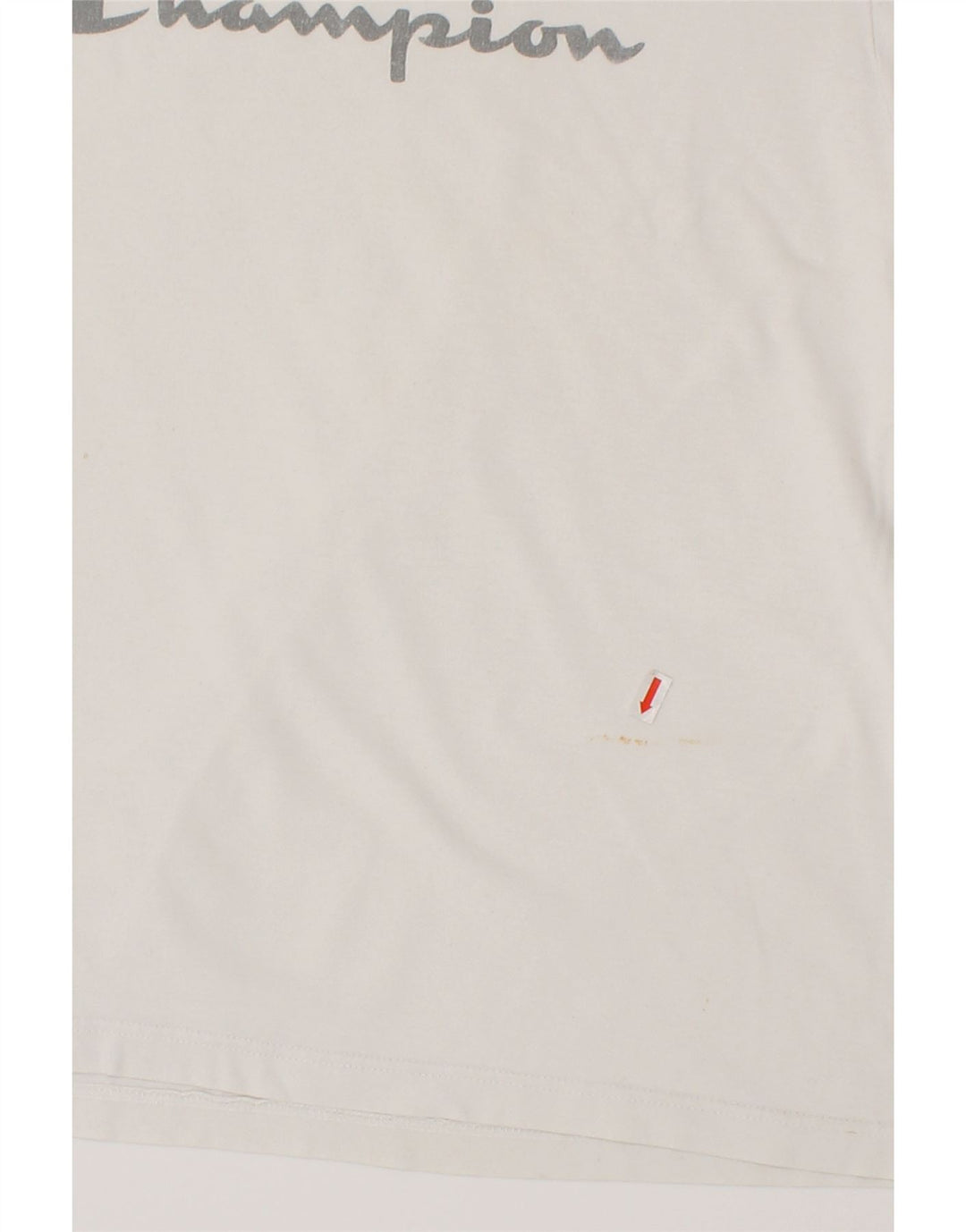 CHAMPION Womens Graphic T-Shirt Top UK 14 Medium White Cotton Vintage Champion and Second-Hand Champion from Messina Hembry 