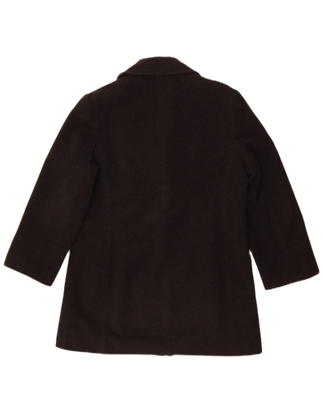 St. Bernard Womens Double Breasted Coat UK 14 Medium Black Wool