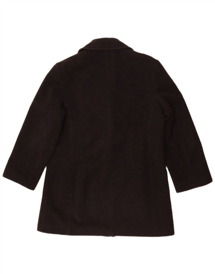St. Bernard Womens Double Breasted Coat UK 14 Medium Black Wool