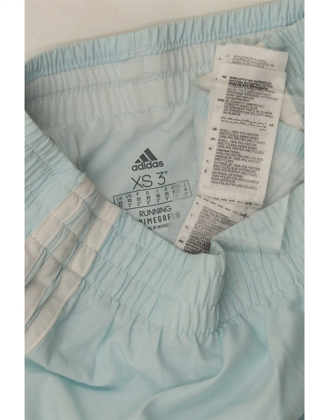 Adidas Womens Primegreen Sport Shorts XS Blue Polyester
