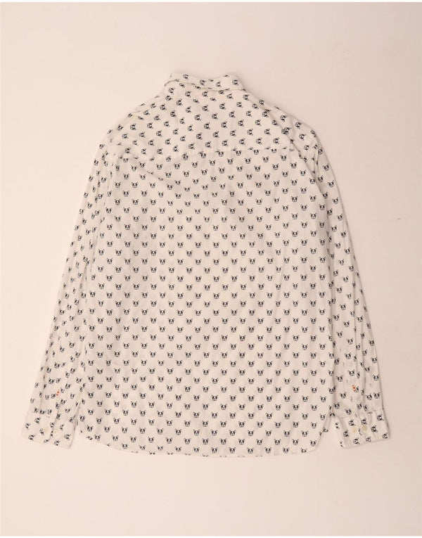 JACK & JONES Mens Shirt 2XL White Spotted Cotton