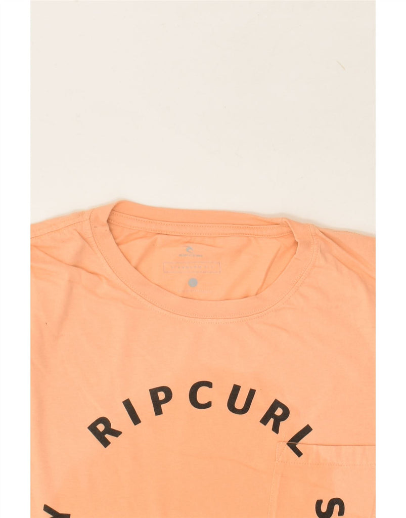 RIP CURL Mens Graphic T-Shirt Top Large Orange | Vintage Rip Curl | Thrift | Second-Hand Rip Curl | Used Clothing | Messina Hembry 