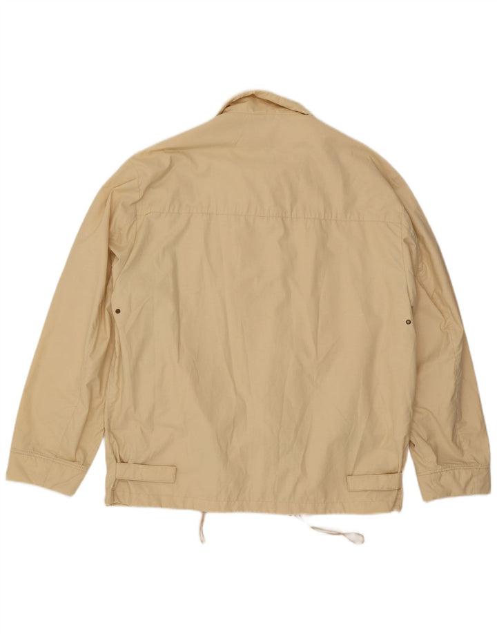Vintage Mens Bomber Jacket UK 42 XL Beige Cotton