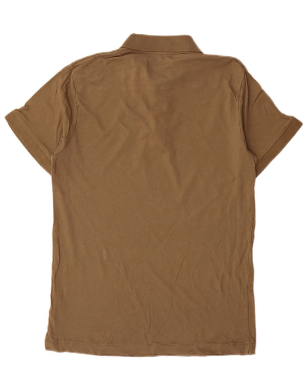 French Connection Mens Polo Shirt Medium Khaki Cotton