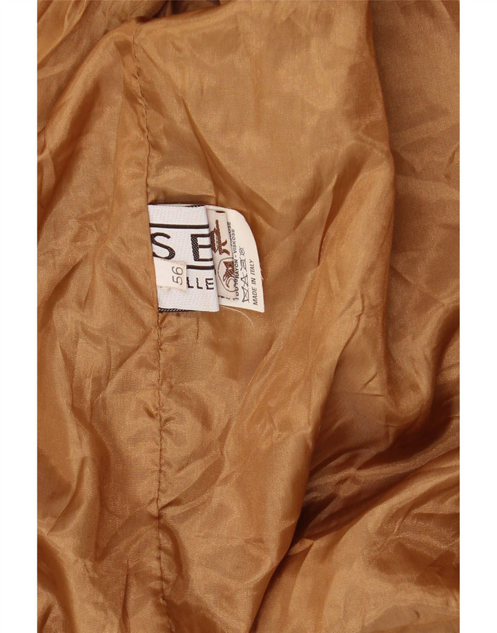 Vintage Mens Leather Suede Jacket IT 56 3XL Brown Leather