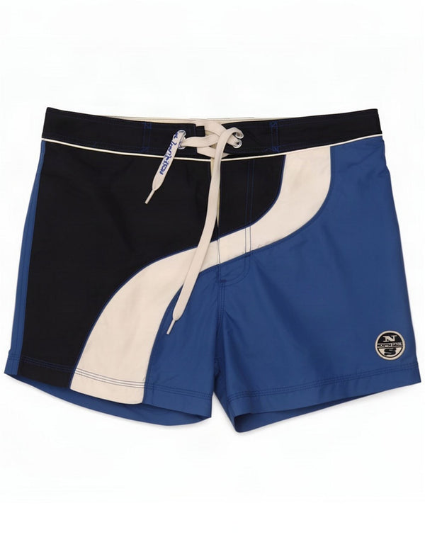 North Sails Mens Swimming Shorts Small Blue Colourblock Nylon